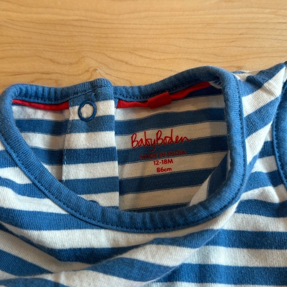 Mini Boden Blue and Pink Ice Cream Print Dress & Matching Ruffle Bloomers 12-18 - Picture 3 of 6